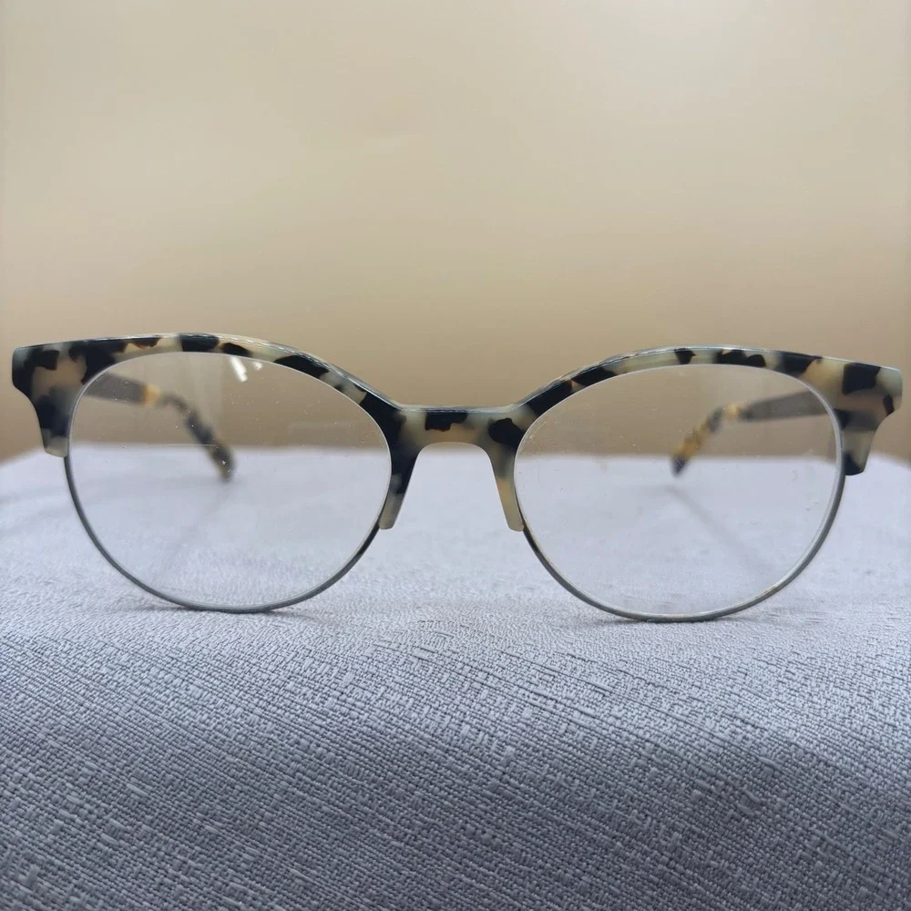 Georgina C5 Cat Eye Eyeglasses Gunmetal Tortoiseshell 51-18-135 Semi-Rimless